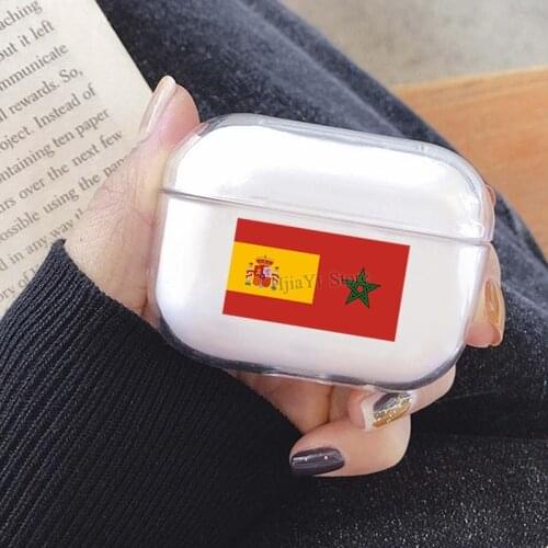Morocco spain flag Cover For AirPods Pro 3 Air Pods Case Earphone Accessories TPU Protector Airpods3 Case