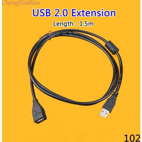 ChengHaoRan 1.5m 3m 5m USB 2.0 Extendable cable Male to Female Wire Extension Data Transfer for desktop computers mobile phones