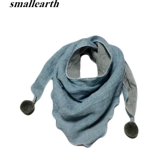 Wholesale Baby Boys Girls Cotton Scarf Children Triangle Scarf Bibs Solid Color High Quality Cotton Shawl Boy Girl Neck Collar