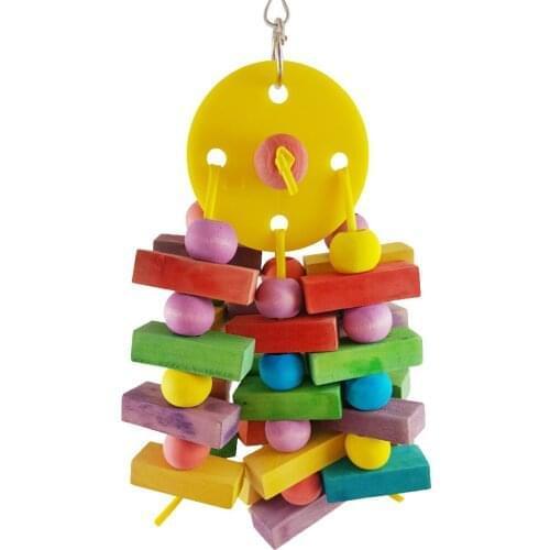 Parrot toys Parrot supplies Toy bird acrylic wooden bite toy Molar toy Wooden bite