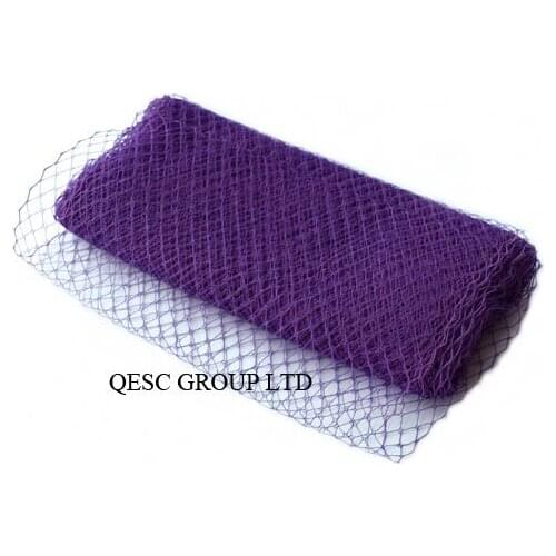 Cadbury purple dark purple 10'' birdcage veiling material for millinery/sinamay hat/fascinator/wedding accessories,10 yards/lot