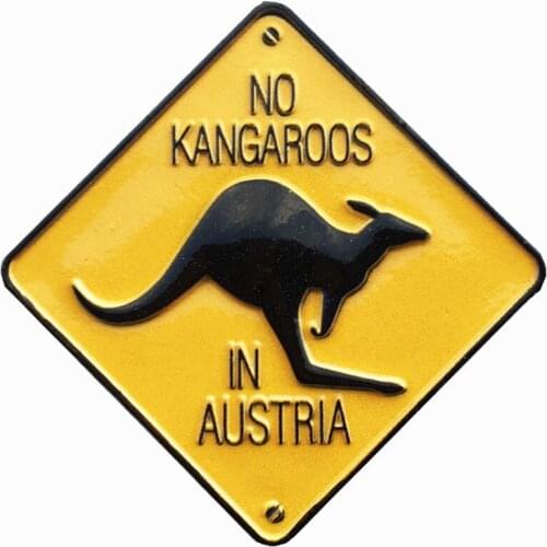 BABELEM Creative Fridge Magnet Souvenir 3D Printed NO Kangaroo IN Australia Street Sign Decorative Refrigerator Magnets Gifts