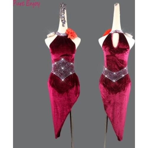 Latin Dance Dress Latin Competition Dress Diamond Clothing Adult/Kids Rumba/Tango/Samba/Cha Cha dance Practice Wear