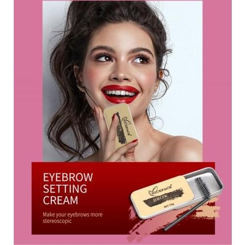 NICEFACE Eyebrow Enhancers Waterproof Eyebrow Soap Wax With Trimmer Fluffy Feathery Eyebrows Pomade Gel Beauty Makeup Tool TSLM
