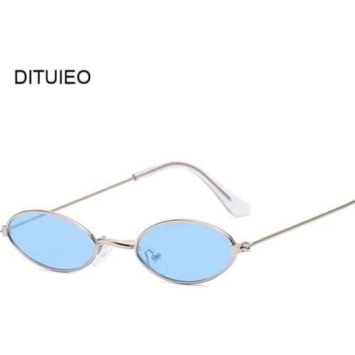 Luxury Small Oval Mirror Sunglasses Women Brand Designer Lady Round Sun Glasses Female Street Beat Oculos De Sol Gafas