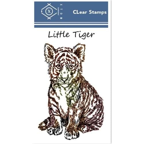 PANFELOU Little tiger cub animal Transparent Silicone Rubber Clear Stamps cartoon for Scrapbooking/DIY Easter wedding album