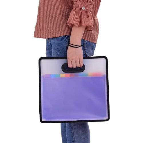 A4 Paper File Folder Portable Rainbow Accordian with File Guide Expanding and Label Cards for Office School Filing Cabinet