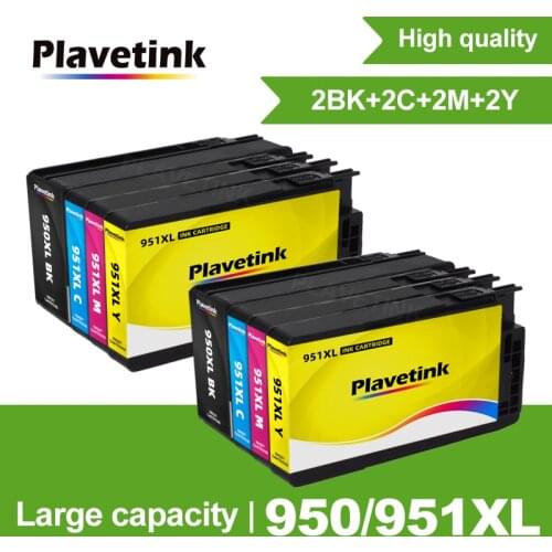 Plavetink Compatible For HP 950XL 951XL For HP 950 951 Printer Ink Cartridge Officejet Pro 8100 8600 8610 8615 8620 8625 8Pcs