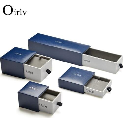 FANXI Jewelry Packaging Gift Watch Boxes with Velvet insert for Bracelet Bangle Leatherette Paper Drawer Box Jewelry Organizer