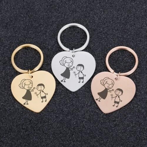Mothers Day Gifts Keychain for Mother Aunt Birthday Gifts From Daughter Niece Stainless Steel Keyring for Mother Aunt