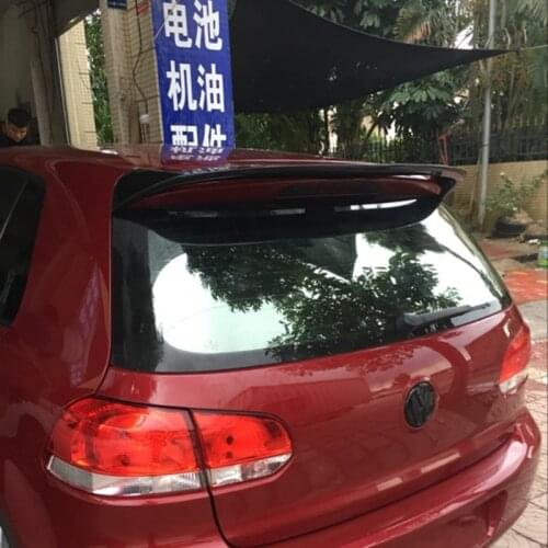 For Volkswagen VW Golf 6 2010 2011 2012 2013 Hot ABS Plastic Rear Trunk Roof Wing Unpainted Primer Rear Spoiler Car Accessories