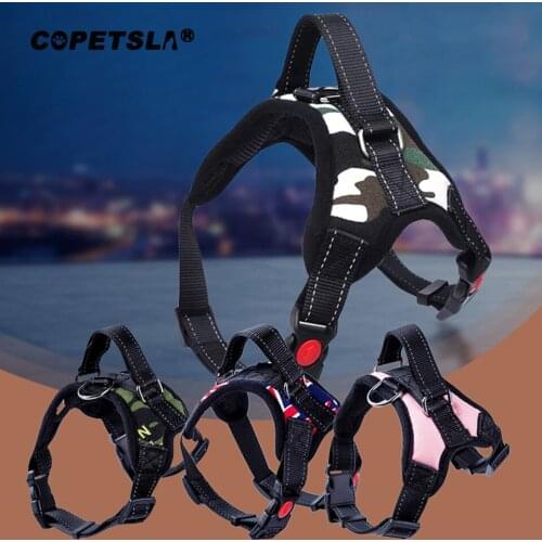 Copetsla Durable Reflective Pet Dog Harness For Dogs Adjustable Big Dog Harness Pet Walking Harness For Small Medium Large Dogs