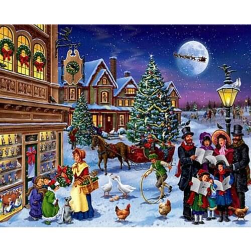 Christmas Gift Cross Stitch Kit Needlework Craft Set Cotton Thread Canvas Printed Home Decor Christmas Gift New Design