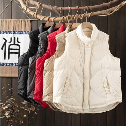 SEDUTMO Winter Casual Duck Down Coat Women Vest Short Vintage Waistcoat Spring Puffer Jacket Fashion Slim Parkas ED1516