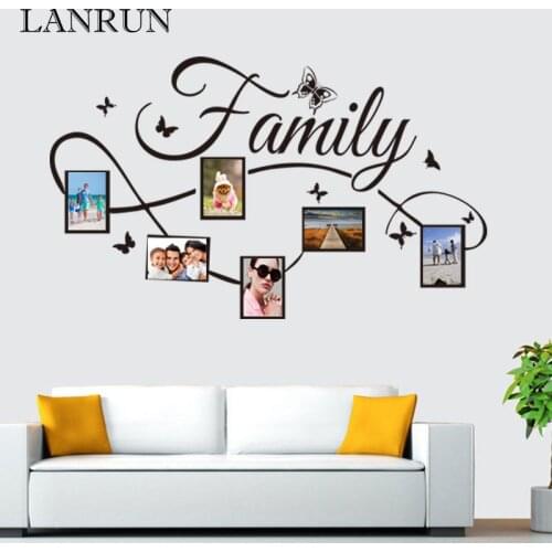 DIY Family Photo Frame Living Room Bedroom Wall Decals Poste Home Decor LANRUN KW5071 High Quality Vinyl Wall Sticker Art Decal