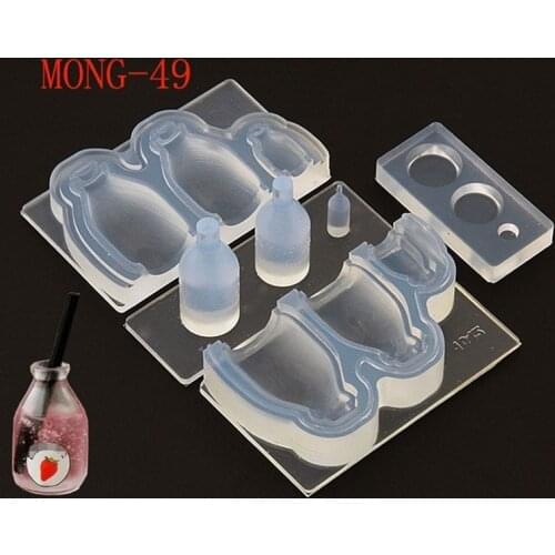 2020 NEW Handmade Silicone Mould Miniature Cup With Food Drink Beverage Toy DIY hollow bottles Type epoxy resin molds