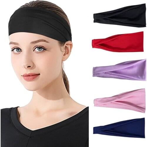 Sport Headband Men Women Elastic Absorbent Sweat Running Fitness Sweatband Cycling Jog Tennis Yoga Gym Head Band Hair Bandage