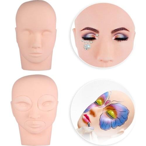 Training Head Mold Tattoo Exercises for Beginner Head Model Semi-Permanent Makeup Practice Mannequin Head For Grafting Eyelash