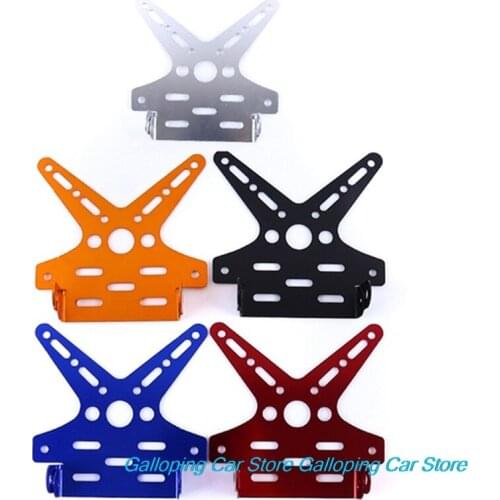 Universal Alloy Universal Motorcycle License Plate Holder Mount Bracket Aluminum Adjusted Registration Number Plate Cover
