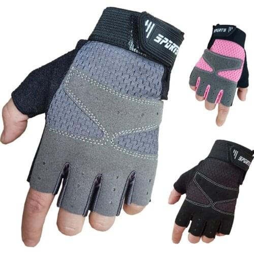 Outdoor Cycling Gloves Half Finger Sports Gloves Bike Protective Gym Weightlifting Running Gloves For Teenagers Kid Men Women