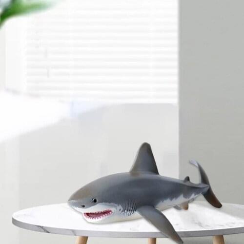Simulation 1Piece Animal Model Great White Shark Figurine for Preschool Kids