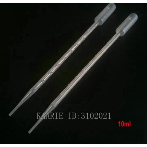 10 Pieces 10ml Clear Plastic Transfer Pipet Disposable Pasteur Pipettes Droppers Professional Refillable Mankeup/Lab Tools