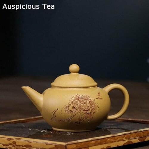 160ml Authentic Yixing Purple Clay Teapots Raw Ore Gold Section Mud Tea Pot Chinese Tea Ceremony Supplies Zisha Filter Kettle