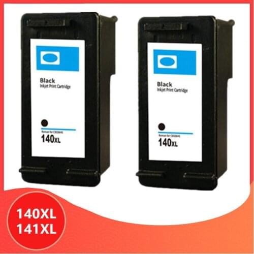 2 Black Replacement for HP 140XL 141XL ink cartridge for HP140 5363 D4263 6413 J5783 C4283 C4343 C5283 D5363 printer