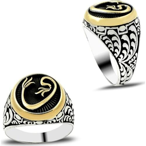 925 Silver Woah Printed Traditional Muslim Ring for Men