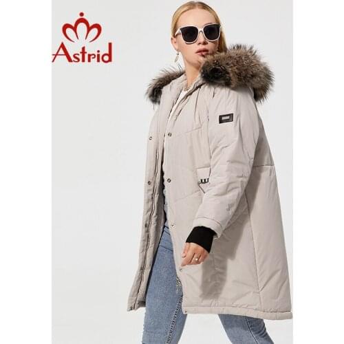 Astrid Womens winter jacket female parkas long quilted coat for women 2021 Oversize warm clothing with fur hooded outerwear