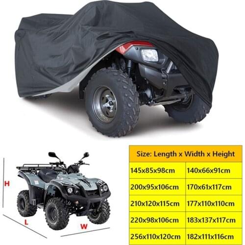 ATV Cover Waterproof Dustproof Beach Buggy Cover Anti-UV Fallen Leaves Protective Cover Various Size