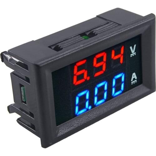 Auto DC 100 V 10A Voltmeter Ammeter Blue + Red LED Digital Voltmeter Gauge Amp Dual Voltage Current for Home Car Tool Use Hot