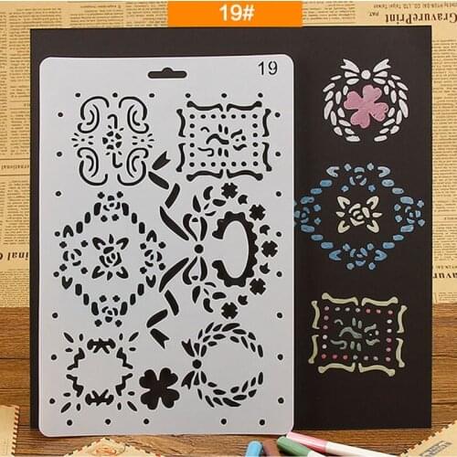 Flower wreath stencil template plastic painting scrapbooking stencil art paper craft