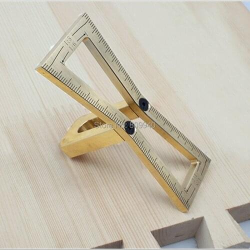 Woodworking Tools for Carpenter Copper Hand Cut Wood Joints Gauge Dovetail Marker Guide Template Size 1:5 1:6 1:7 1:8