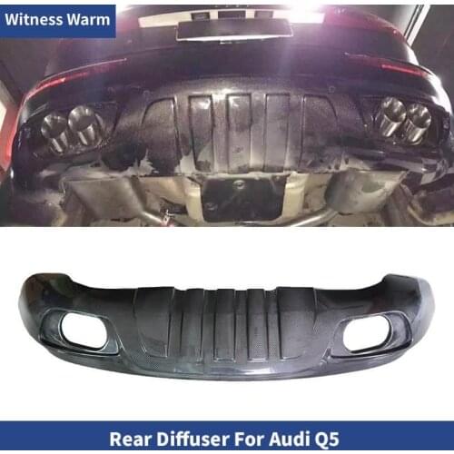 Carbon Fiber Rear Bumper Exhaust Diffuser Lip Spoiler For Audi Q5 car body kit