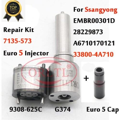 Valve 9308-625C Nozzle G374 (L374PBD) Diesel Injector Repair Kits 7135-583 for SSANGYONG Euro5 EMBR00301D A6710170121