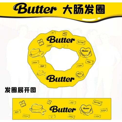 KPOP Bangtan Boys New Butter New Album Same Style Large Intestine Hair Tie Hair Rope Headdress Peripheral