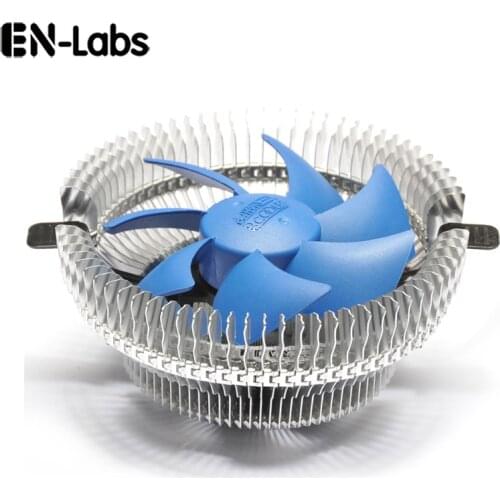 En-Labs 25dBA Low Noise 3pin CPU Cooler with 90mm Detachable Fan for Intel LGA 775/ LGA 1155X, for AM2/AM2+/AM3/FM1 - Blue