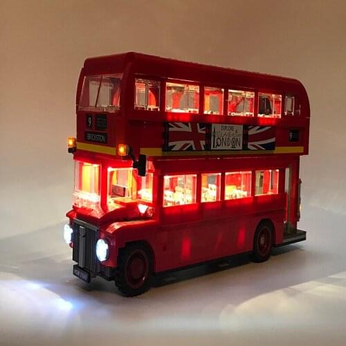 Led Light Set For Lego technic 10258 London bus bricks set Compatible 21045 Blocks Toys technic London buses Lighting Set