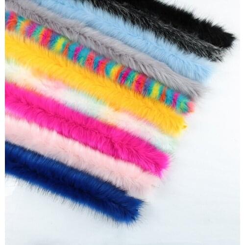 Fashion DIY Imitation Fox Plush Christmas Plush Raccoon Dog Fur Collar Hanfu Hat Strip Artificial Fluffy Clothing Material