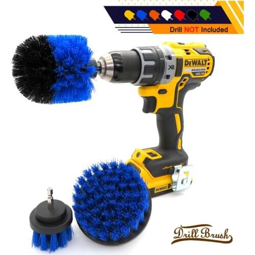 3PCS/Set Drill Brush Kit Plastic Cleaning Brush For Carpet Glass Car Tires Nylon Brushes Power Scrubber Drill