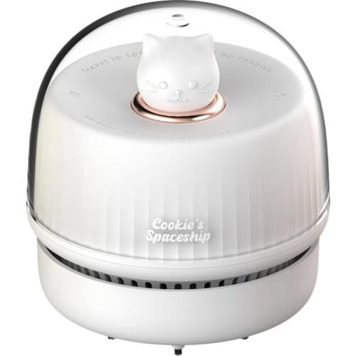 Desktop Vacuum Cleaner, 360° Surround Poly Suction USB Small Portable Cute Pet Vacuum Cleaner for Desktop Etc