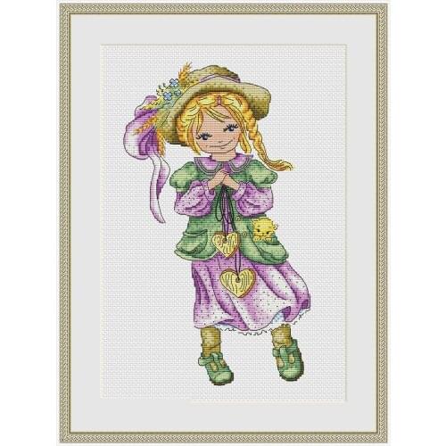 Girls DIY Cross Stitch Kit Packages Counted Cross-Stitching Kits New Pattern NOT PRINTED Cross stich Painting Set