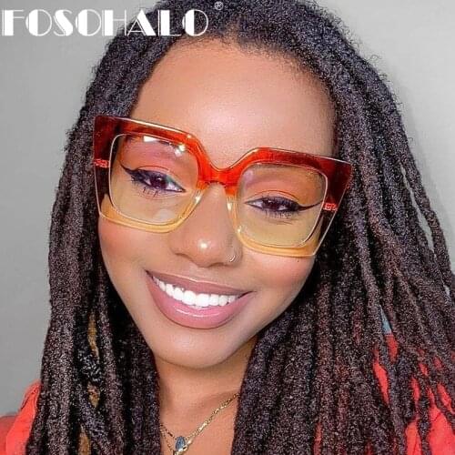Vintage Glasses Women Men Square Clear Glasses Optical Eyeglasses Frame Transparent Lens Spectacle Frame NOT Anti Blue Light