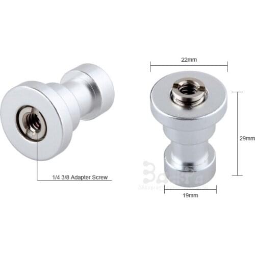 Wholesale 10pcs/Lot Flash Light Stand Adapter Metal Screw 1/4 to 3/8 Screw for Tripod Mount Photo Studio Accessories