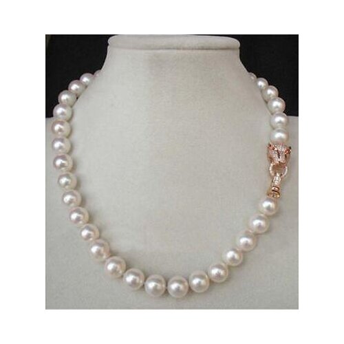 18" 10-11MM AAA++ GENUINE WHITE SOUTH SEA AKOYA PEARL NECKLACE