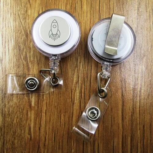 Rock and roll ID Badge Reel gift for him/her friend family retractable recoil id badge holder work fun