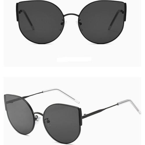 2019 New Fashion Brand Designer Cat Eye Sunglasses Women Metal Frame Vintage Sun Glasses oculos de sol UV400