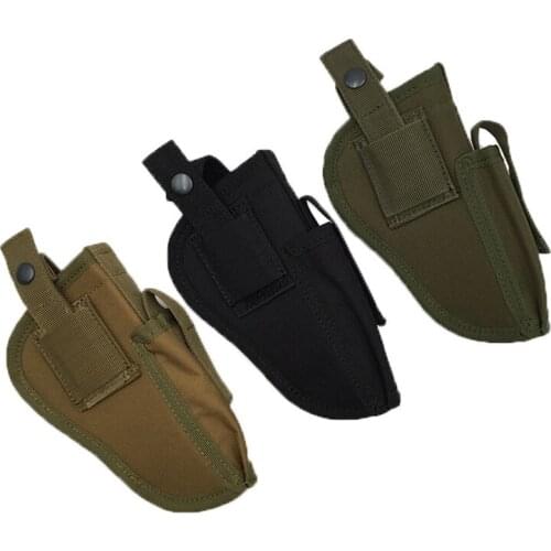 Tactical Right Left Interchangeable Pistol Hand Gun Holster Magazine Slot Concealed Carry Bag Holder Gun Bag Accessories