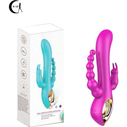 Three Vibrator Sex Toy For Women Clitoris Massager G Spot Dildo 10 Speed Silicone Vibrator Erotic Intimate Stimulation Vaginal